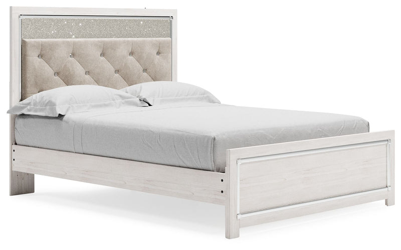 Altyra - Queen Panel Bed With Roll Slats - White - R&R Furniture Gallery (Fountain Valley, CA)