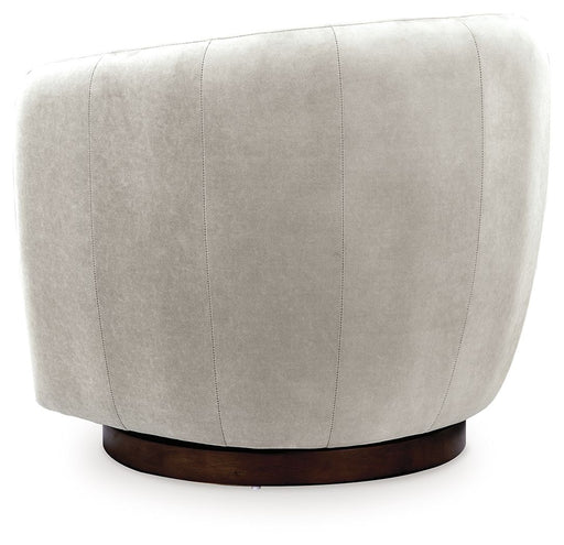 Annbury - Swivel Accent Chair - Light Beige - R&R Furniture Gallery (Fountain Valley, CA)