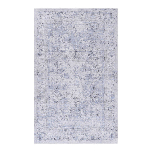 Maval - 8' X 10' Washable Area Rug - Blue / Cream - R&R Furniture Gallery (Fountain Valley, CA)