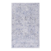 Maval - 4' X 6' Area Rug Washable - Blue / Cream - R&R Furniture Gallery (Fountain Valley, CA)