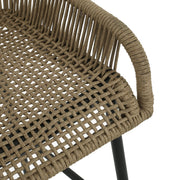 La Push - Outdoor Rope Barstool (Set of 2) - Black / Brown - R&R Furniture Gallery (Fountain Valley, CA)