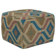 Johanna - Handcrafted Square Pouf - R&R Furniture Gallery (Fountain Valley, CA)