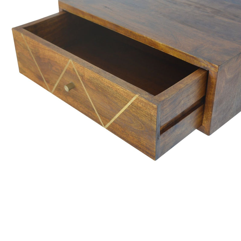 Floating Bedside Table - Chestnut - R&R Furniture Gallery (Fountain Valley, CA)