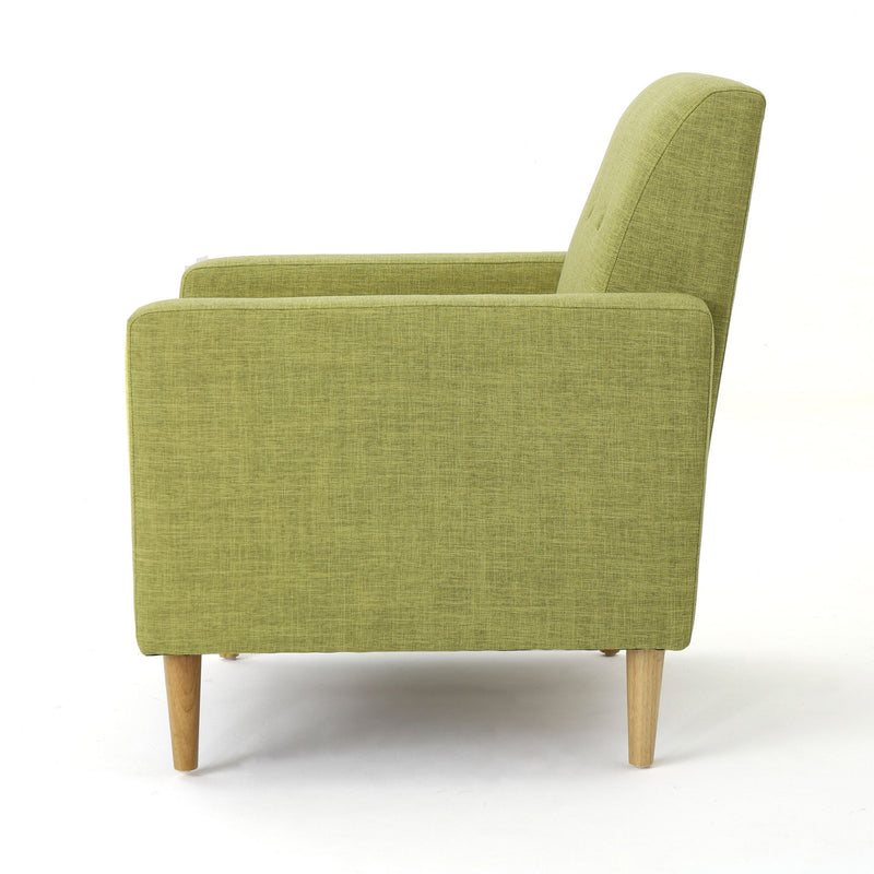 Nebulize - Upholstered Fabric Club Chair With Button Tufted And Square Off Arm And Back - R&R Furniture Gallery (Fountain Valley, CA)