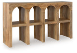 Luzmanacy - Console Sofa Table - Natural Brown - R&R Furniture Gallery (Fountain Valley, CA)