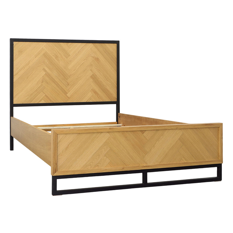 Marino - Queen Bed - Natural With Black