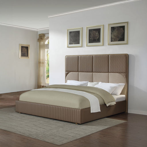 Marcelino - Eastern King Bed - Brown & Beige - R&R Furniture Gallery (Fountain Valley, CA)