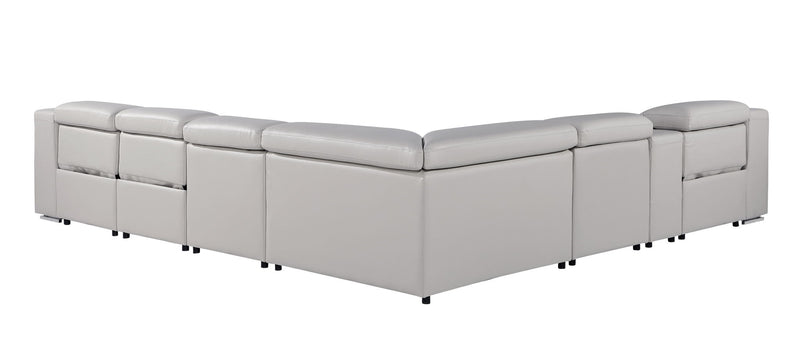 1116 - Power Reclining Italian Leather Sectional - R&R Furniture Gallery (Fountain Valley, CA)