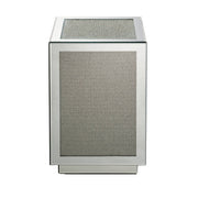 Noralie - 20" Accent Table - Mirrored, Faux Diamonds - R&R Furniture Gallery (Fountain Valley, CA)