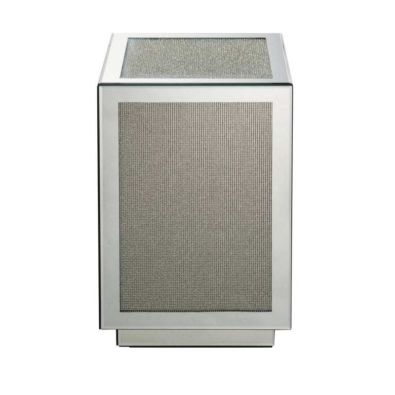 Noralie - 20" Accent Table - Mirrored, Faux Diamonds - R&R Furniture Gallery (Fountain Valley, CA)