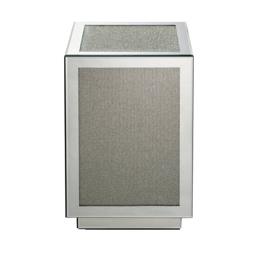 Noralie - 20" Accent Table - Mirrored, Faux Diamonds - R&R Furniture Gallery (Fountain Valley, CA)