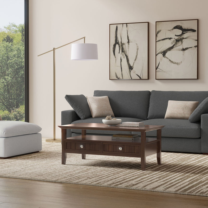 Acadian - Coffee Table With Drawer - Brown - R&R Furniture Gallery (Fountain Valley, CA)