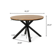 Outdoor Dining Table - Teak / Black - R&R Furniture Gallery (Fountain Valley, CA)