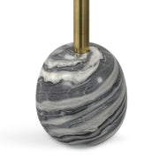 Melene - Side Table - Gray / Gold - R&R Furniture Gallery (Fountain Valley, CA)
