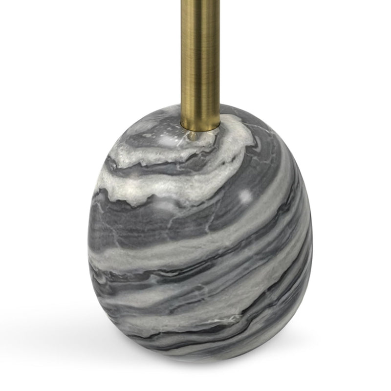 Melene - Side Table - Gray / Gold - R&R Furniture Gallery (Fountain Valley, CA)