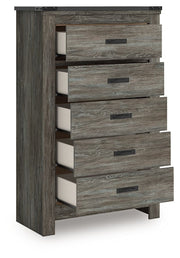 Frandern - Five Drawer Chest - Gray - R&R Furniture Gallery (Fountain Valley, CA)