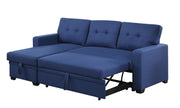 Upholstered Pull Out Sectional Sofa With Chaise - R&R Furniture Gallery (Fountain Valley, CA)