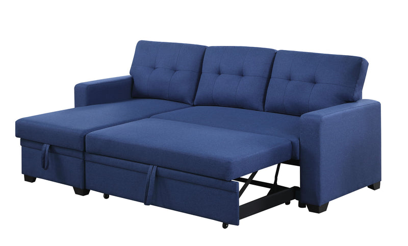 Upholstered Pull Out Sectional Sofa With Chaise - R&R Furniture Gallery (Fountain Valley, CA)