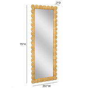 Bama - Rattan Long Wall Mirror - Natural - R&R Furniture Gallery (Fountain Valley, CA)