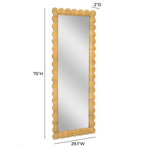 Bama - Rattan Long Wall Mirror - Natural - R&R Furniture Gallery (Fountain Valley, CA)