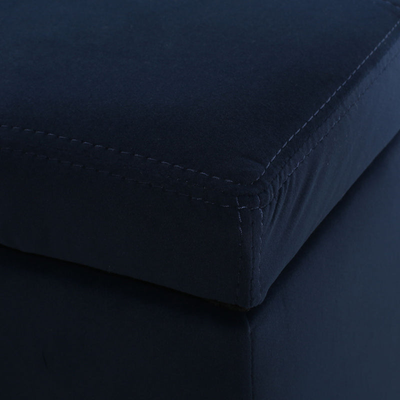 Noble House upholstered storage ottoman bench with cushioned top and fabric exterior, versatile for living room or bedroom decor.