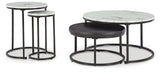 Jusmour - Occasional Nesting Table (Set of 4) - Black / White - R&R Furniture Gallery (Fountain Valley, CA)