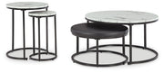 Jusmour - Occasional Nesting Table (Set of 4) - Black / White - R&R Furniture Gallery (Fountain Valley, CA)