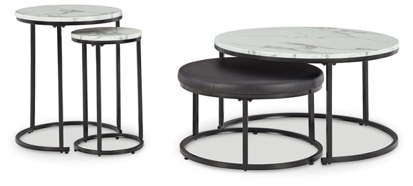 Jusmour - Occasional Nesting Table (Set of 4) - Black / White