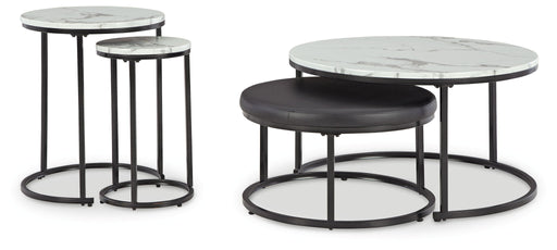 Jusmour - Occasional Nesting Table (Set of 4) - Black / White - R&R Furniture Gallery (Fountain Valley, CA)
