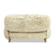 Enchante - Sheepskin Accent Loveseat - Taupe / Natural - R&R Furniture Gallery (Fountain Valley, CA)