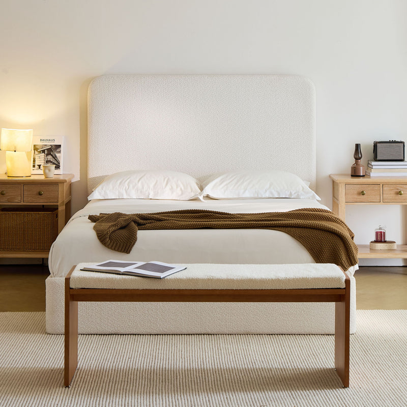 Canter - Tall Headboard Upholstered Bed - R&R Furniture Gallery (Fountain Valley, CA)