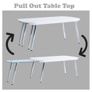 Patina - Coffee Table - White & Chrome - R&R Furniture Gallery (Fountain Valley, CA)