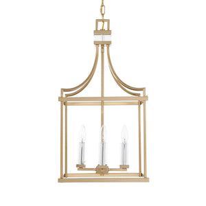Montreal - 4 Light Brass Lantern Pendant - Gold