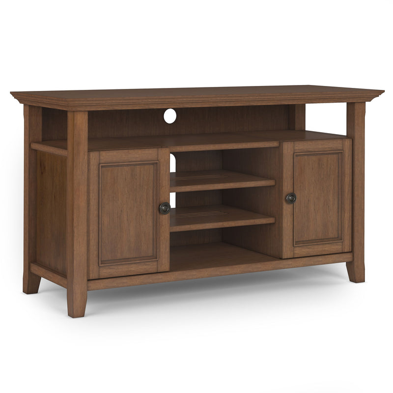 Amherst - TV Media Stand - Rustic Natural Aged Brown - R&R Furniture Gallery (Fountain Valley, CA)