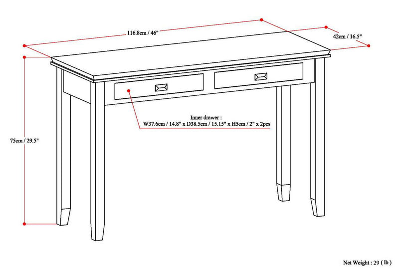 Artisan - Handcrafted Console Sofa Table - R&R Furniture Gallery (Fountain Valley, CA)