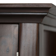 Handcrafted Acadian Medium Storage Cabinet by Simpli-Home, accent cabinet with wooden doors and vintage-style finish.