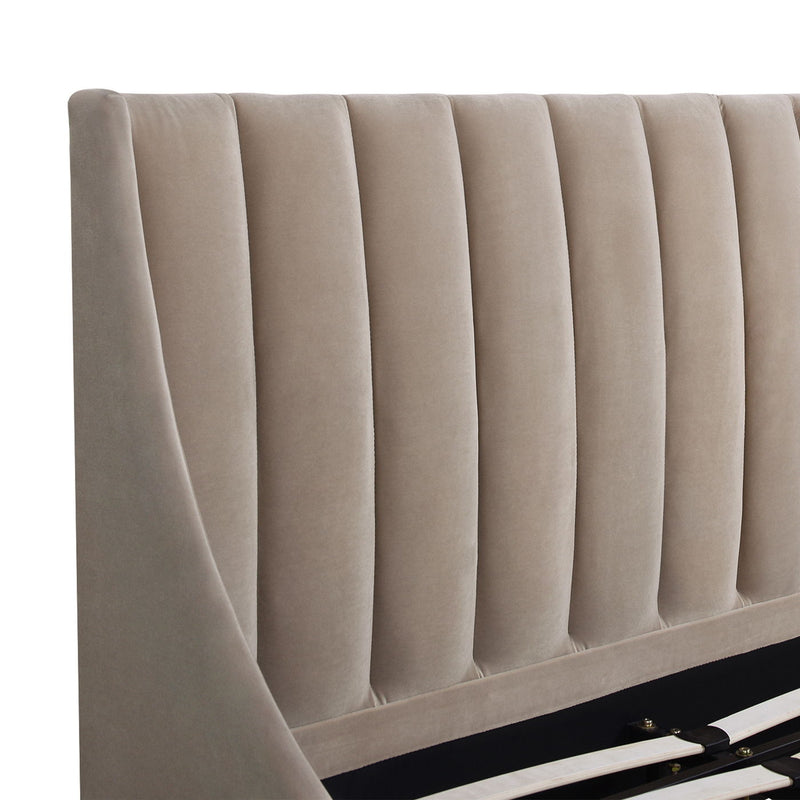 Aspen - Vertical Tufted Modern Headboard Platform Bed Set - R&R Furniture Gallery (Fountain Valley, CA)
