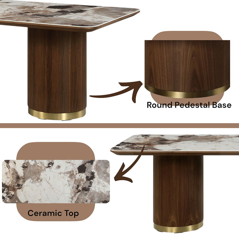 Willene - Dining Table With Ceramic Top - R&R Furniture Gallery (Fountain Valley, CA)