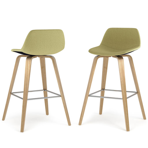 Randolph Bentwood - Upholstered Counter / Bar Height Stool (Set of 2) - R&R Furniture Gallery (Fountain Valley, CA)