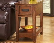 Breegin - Chair Side End Table - 1 Drawer - Brown - R&R Furniture Gallery (Fountain Valley, CA)