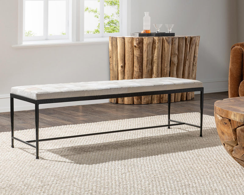 Achen - Hide 60" Bench - R&R Furniture Gallery (Fountain Valley, CA)