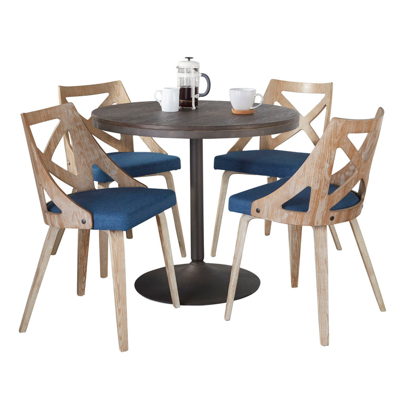 Lumi Source Dakota Charlotte 5-piece contemporary dining set with a table and matching chairs, modern design for dining room use.