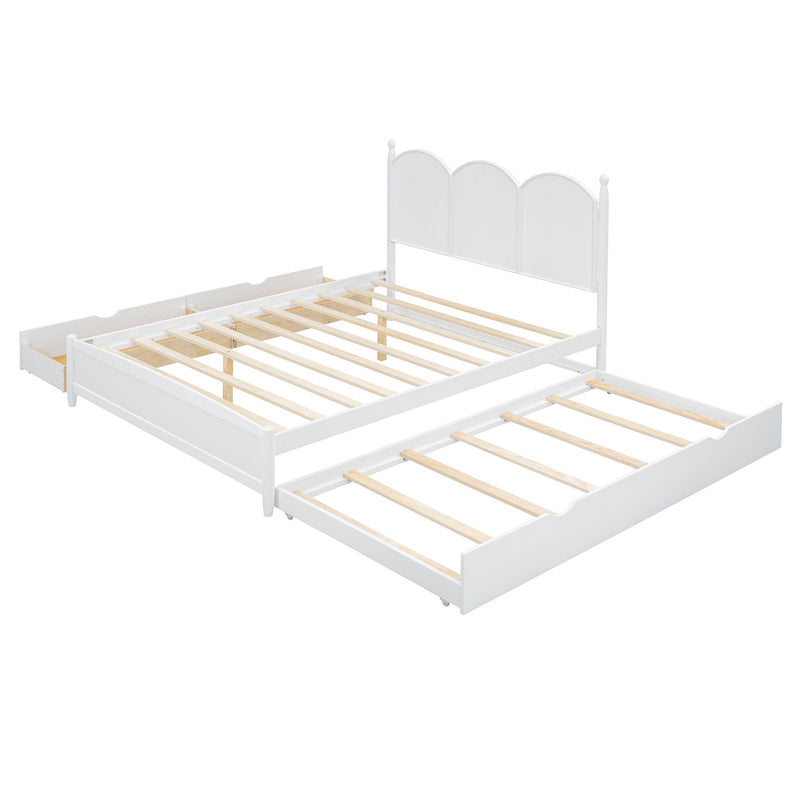 Platform Bed With With 2 Big Drawers And Trundle - R&R Furniture Gallery (Fountain Valley, CA)