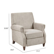 Julian - Push Back Recliner With Reclining Function - Sand - R&R Furniture Gallery (Fountain Valley, CA)