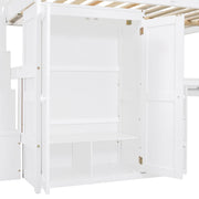 Loft Bed With Stairs, Bookshelf, Drawers, Desk & Wardrobe, Space Saving Multifunctional Furniture - R&R Furniture Gallery (Fountain Valley, CA)