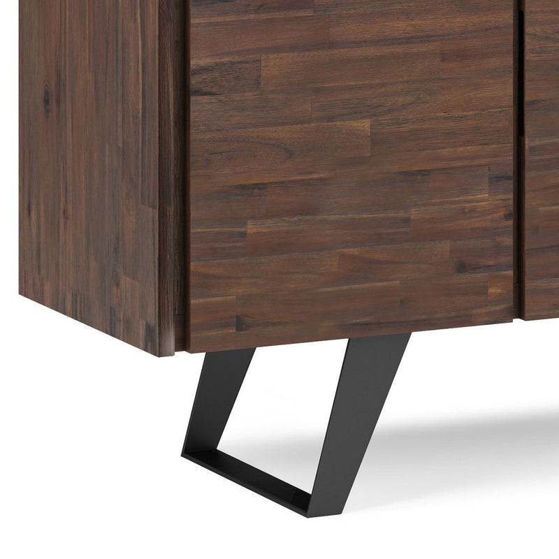 Lowry - Large 4 Door Sideboard Buffet - Distressed Charcoal Brown - R&R Furniture Gallery (Fountain Valley, CA)