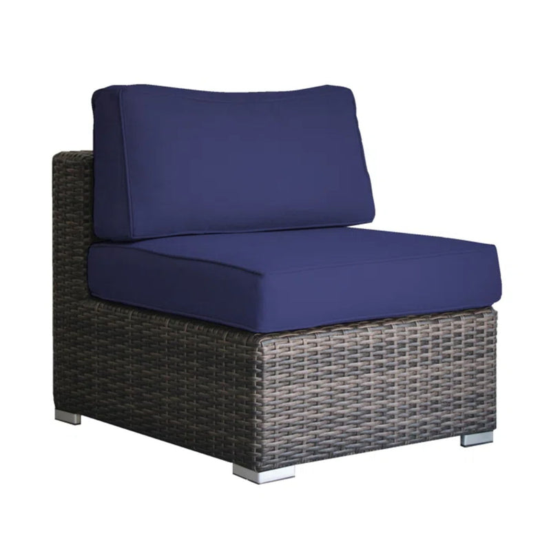 Elegant Outdoor Rattan Wicker 6 Person Seating Group With Cushions - R&R Furniture Gallery (Fountain Valley, CA)