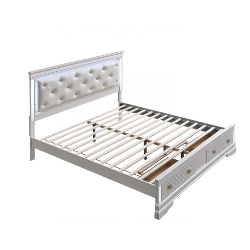 Verona - Bed With LED Accent Lighting, 2 Drawers - R&R Furniture Gallery (Fountain Valley, CA)