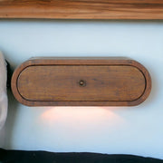 Wall Mounted Round Bedside Table - Chestnut - R&R Furniture Gallery (Fountain Valley, CA)