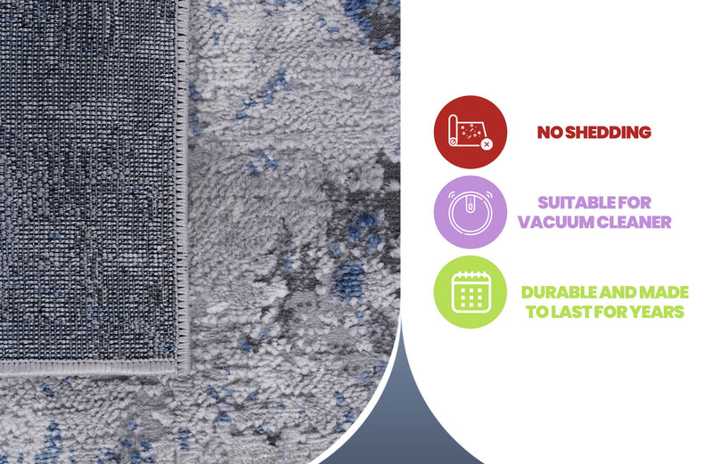 Marfi - 8' X 10' Abstract Area Rug - Silver